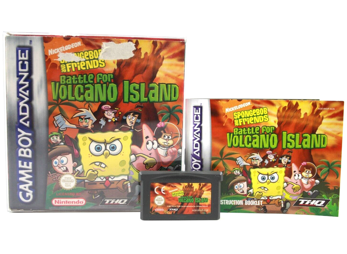 Spongebob and Friends Battle for Volcano Island (GBA) - BOXED - WITH WARRANTY