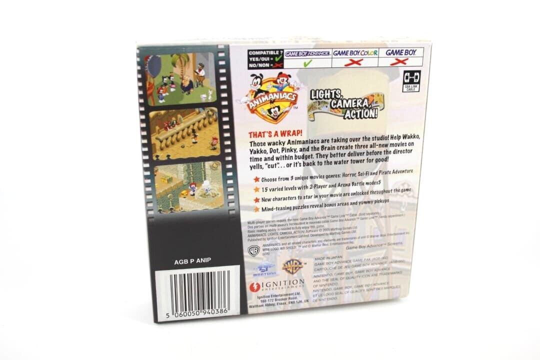 Animaniacs Lights Camera Action - Nintendo Game Boy Advance (GBA) *BOX ONLY*