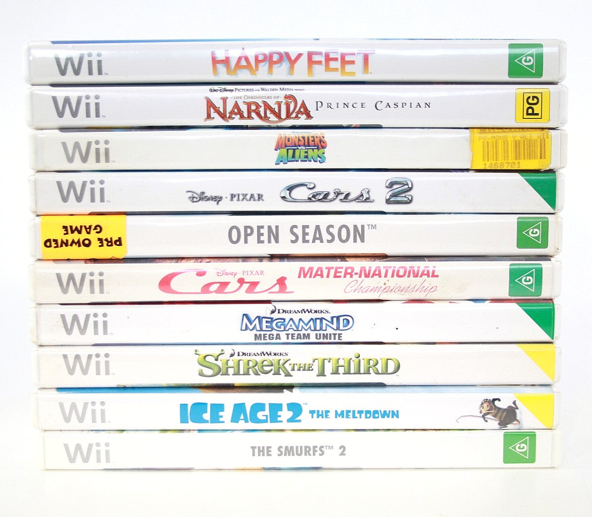 x10 Disney/Pixar/Dreamworks Nintendo Wii Video Game Bundle Lot (10 Games)