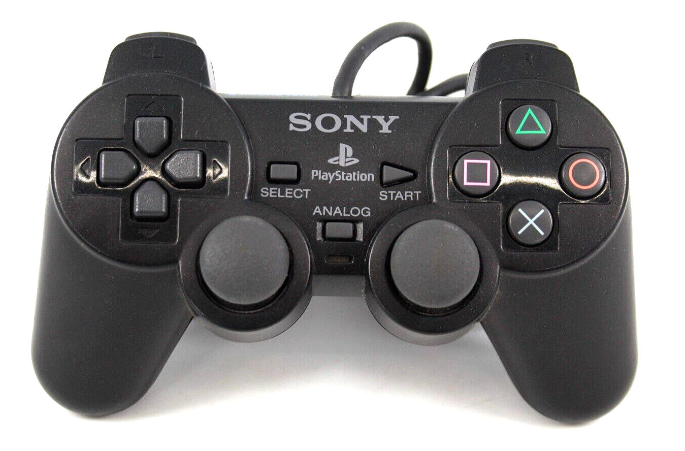 Official Sony PS2 PlayStation 2 Black DualShock 2 Controller - SCPH-10010