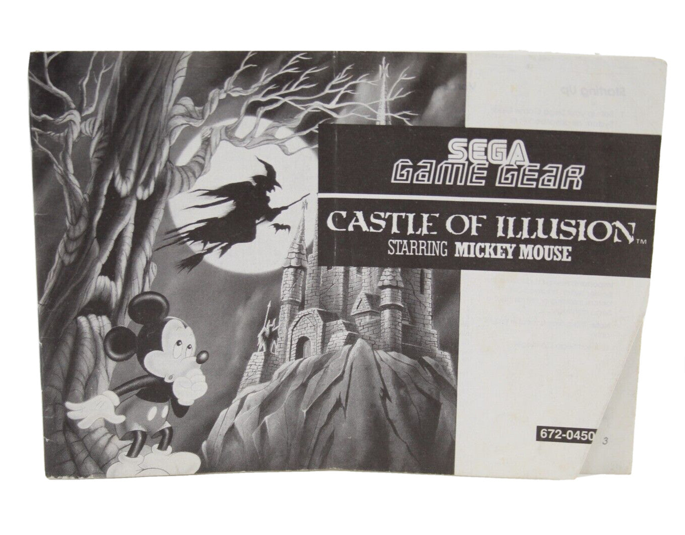 Castle of Illusion Starring Mickey Mouse - SEGA Game Gear **MANUAL ONLY**