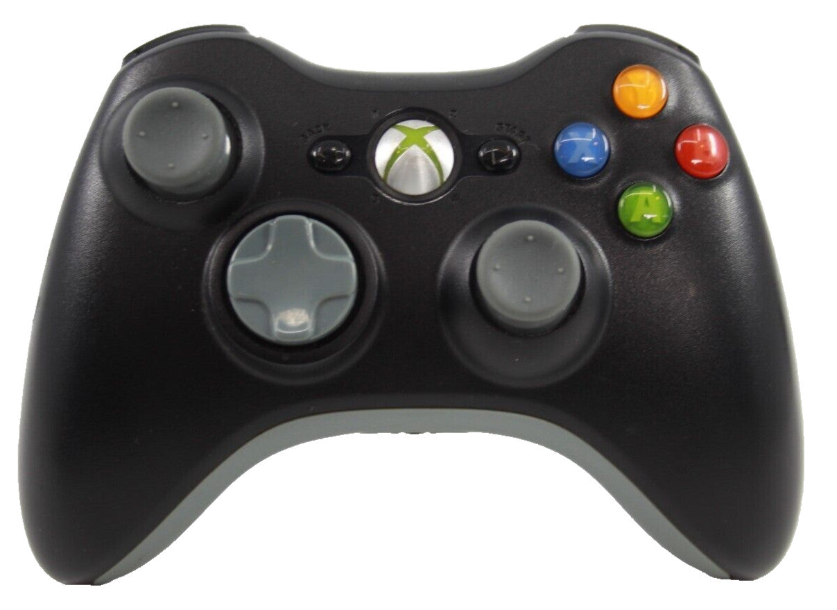 Genuine, Official Microsoft Xbox 360 Wireless Controller (Elite Black/Grey)