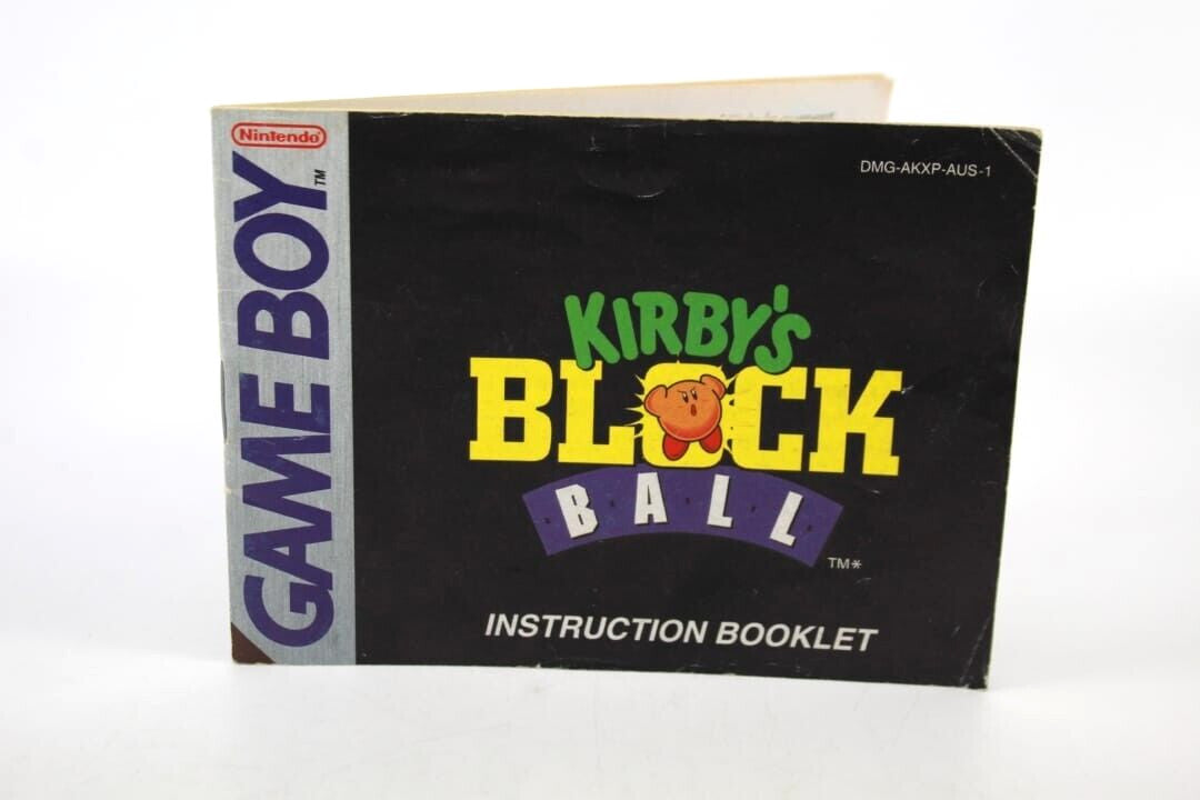 Kirby's Block Ball - Nintendo Game Boy (GB) **MANUAL ONLY**