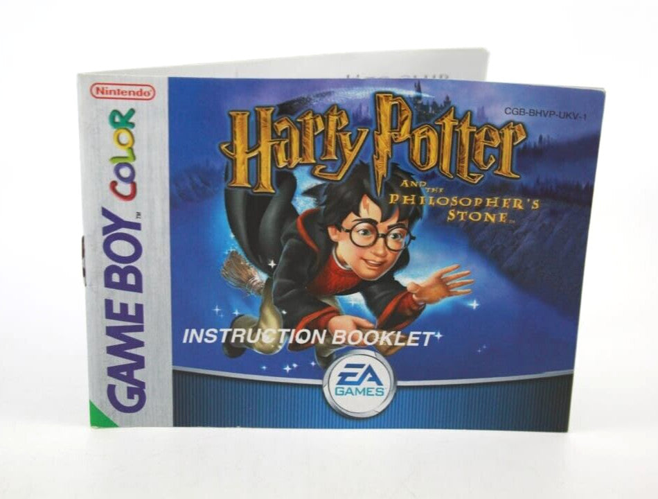 Harry Potter Philosopher's Stone - Nintendo Game Boy Color (GBC) *MANUAL ONLY*
