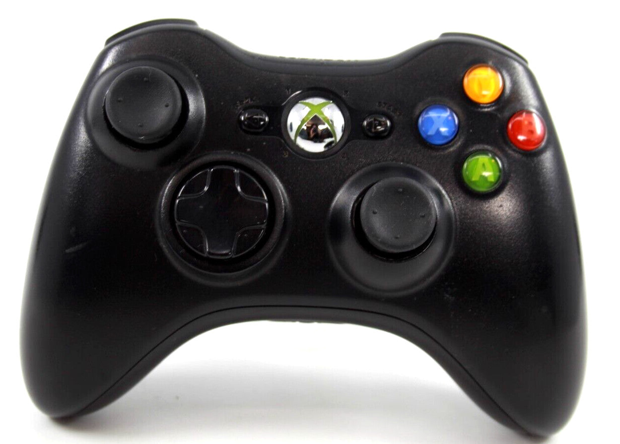 Genuine, Official Microsoft Xbox 360 Wireless Controller (All Black)