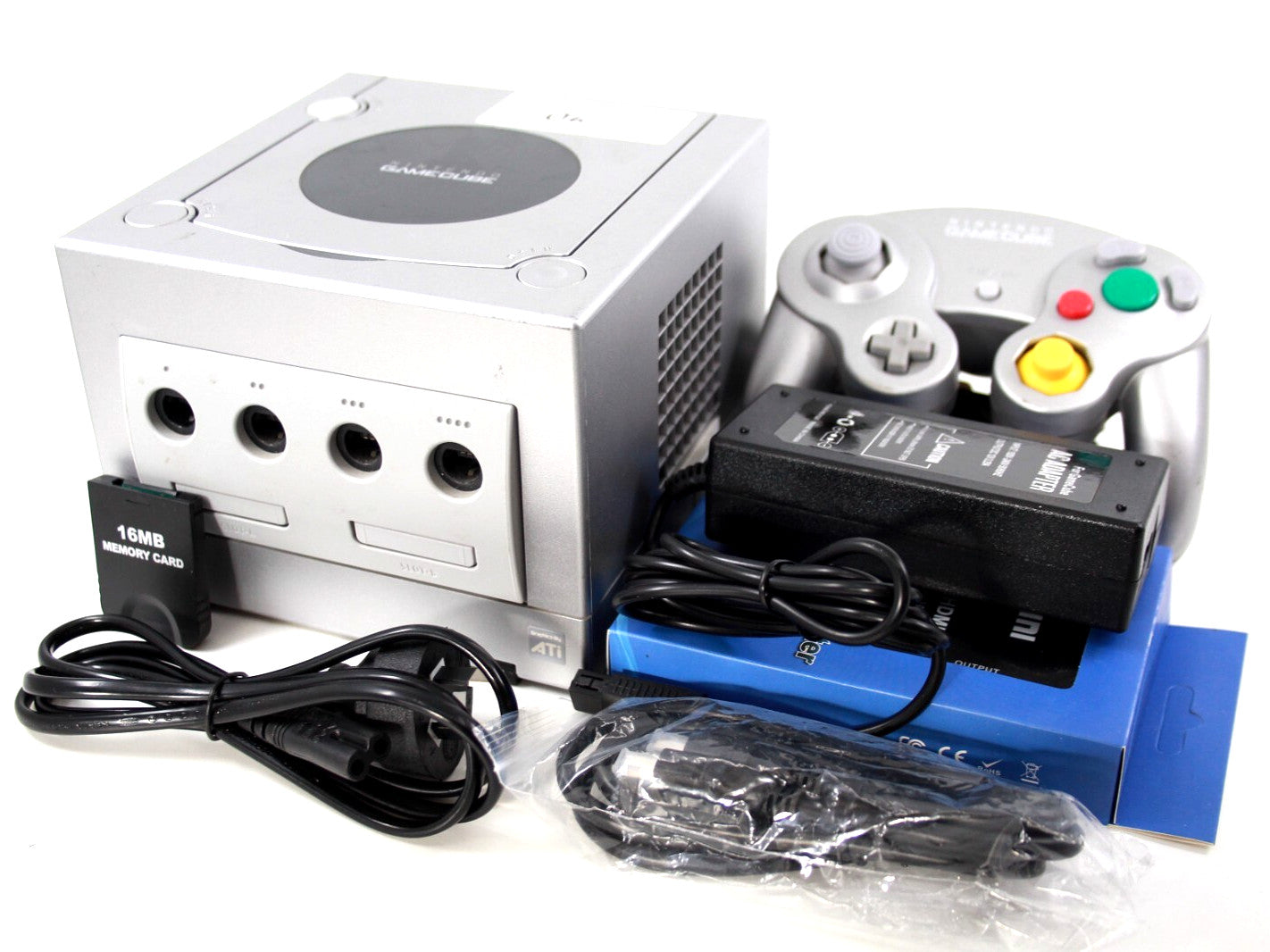 Nintendo GameCube Console - Silver - w/ Controller + Memory Card 16MB ***HDMI***