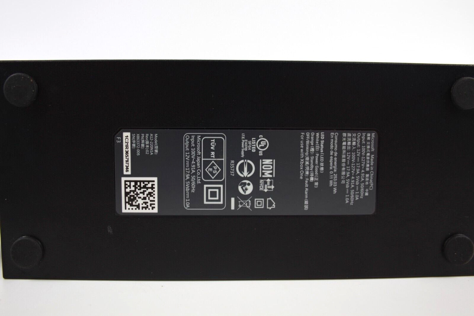 Genuine, Official Xbox One Power Supply/Brick + Cord (Model A13-203P1A, 240V)