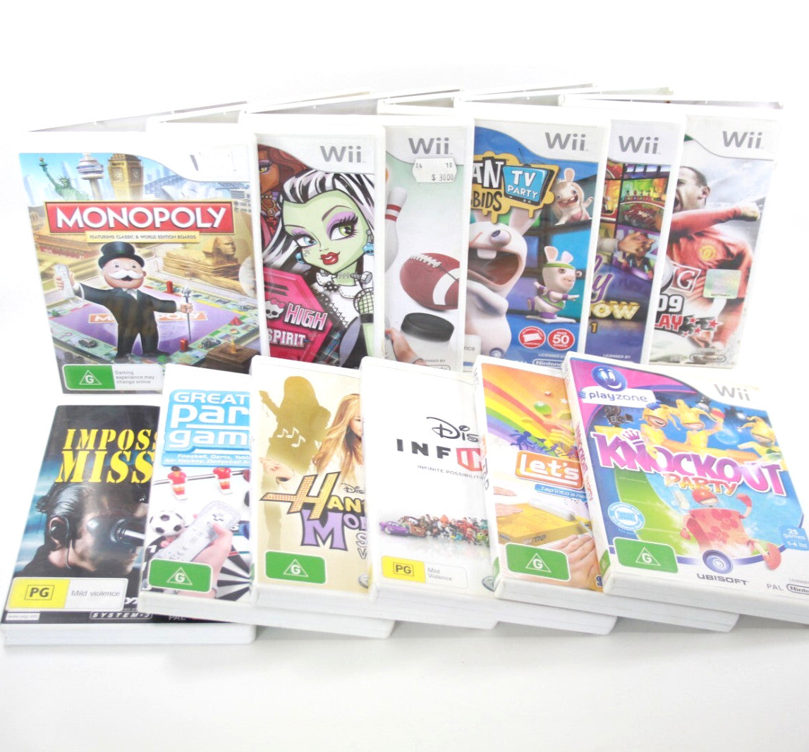 x12 Nintendo Wii Video Game Bundle Lot (12 Games)