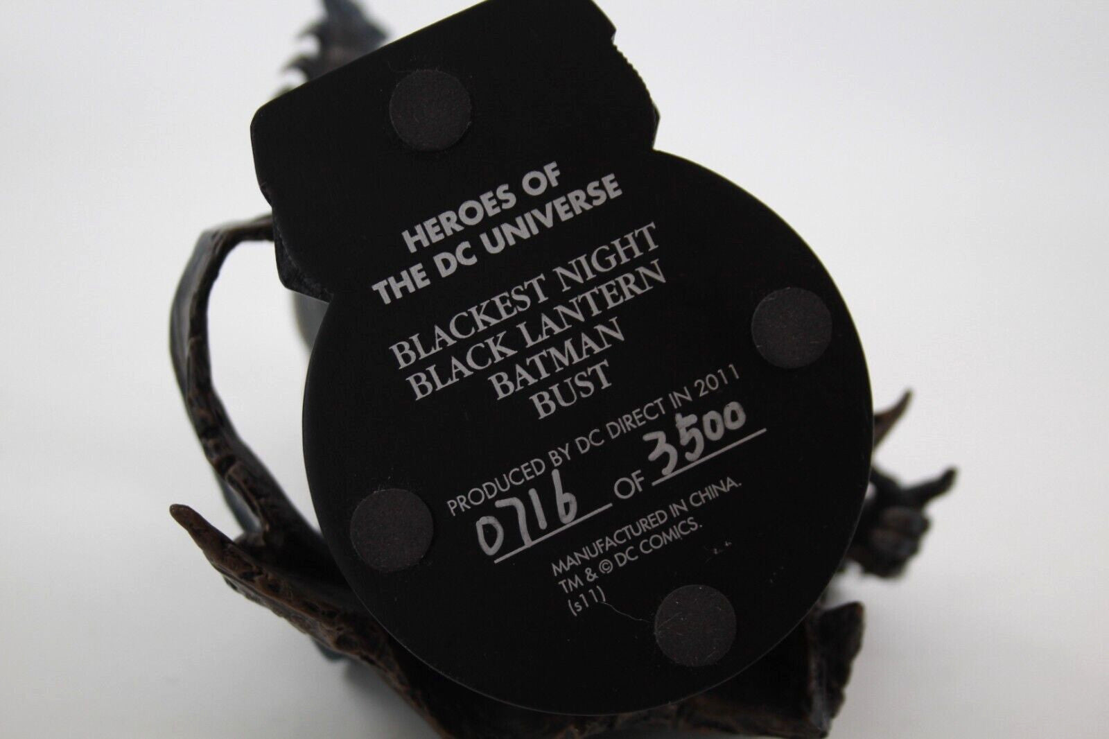 DC Direct: Heroes Of The Universe: Blackest Night- Batman Bust (716/3500)