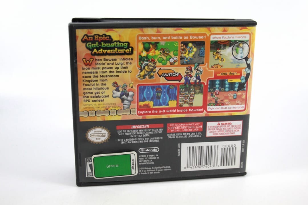 Mario & Luigi Bowser's Inside - Nintendo DS **CASE/MANUAL ONLY**