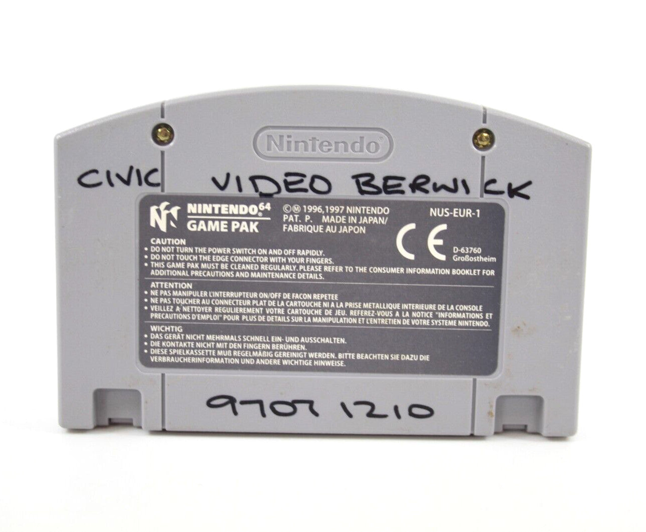 International Superstar Soccer 98 - Nintendo 64 (VHS EX Rental) - WITH WARRANTY