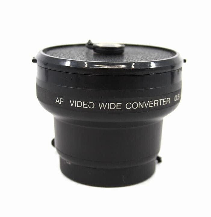 AF Video Wide Converter 0.5X for Still + Video w Front + Rear Caps Made in Japan