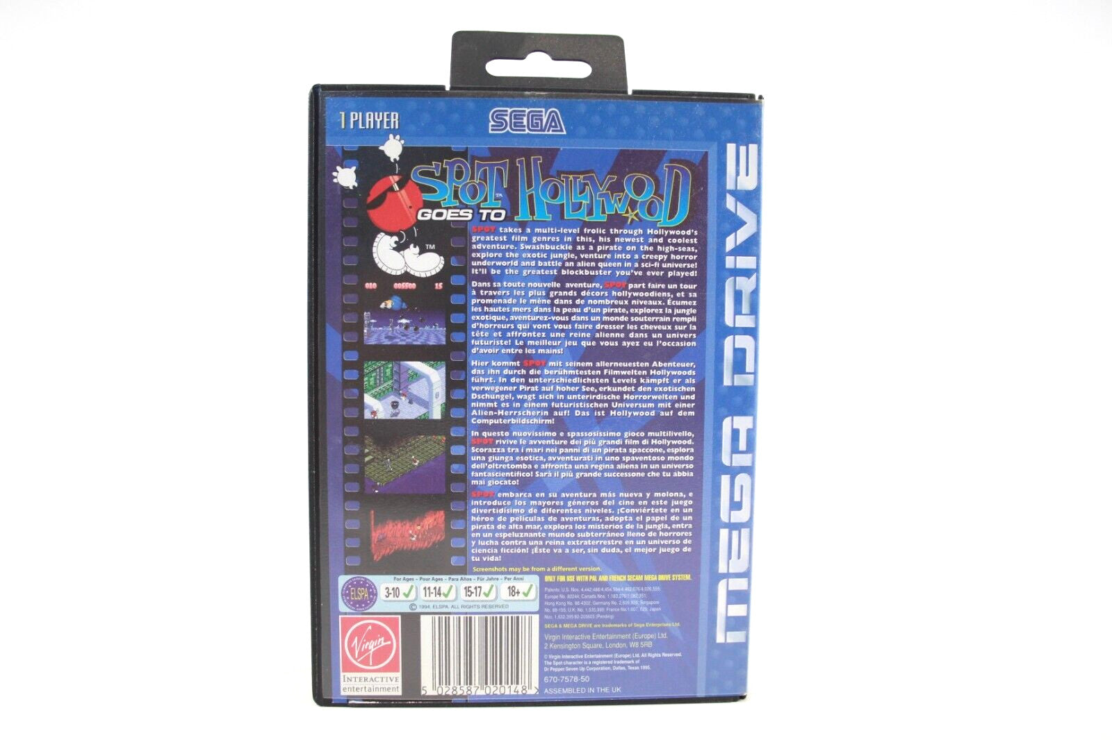Spot Goes To Hollywood Sega Mega Drive GC PAL