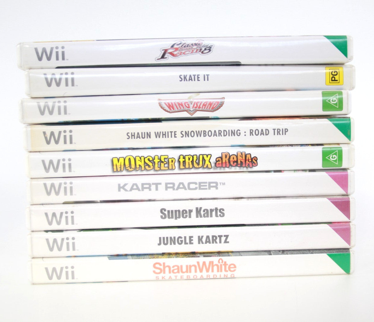 x9 Racing Games Nintendo Wii Video Game Bundle Lot (9 Games)