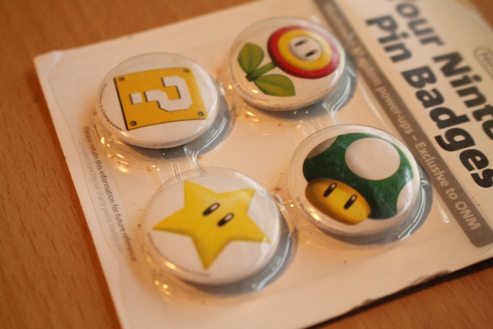 Nintendo Official Magazine NOM Mushroom Kingdom Power-up Nintendo Pin Badges