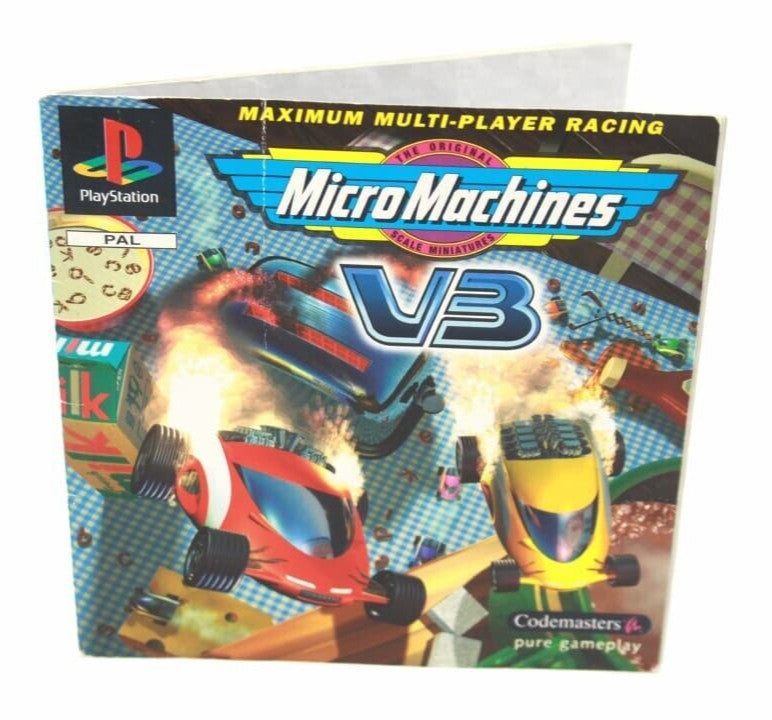 Micro Machines V3 - Sony PlayStation 1 (PS1) **MANUAL ONLY**