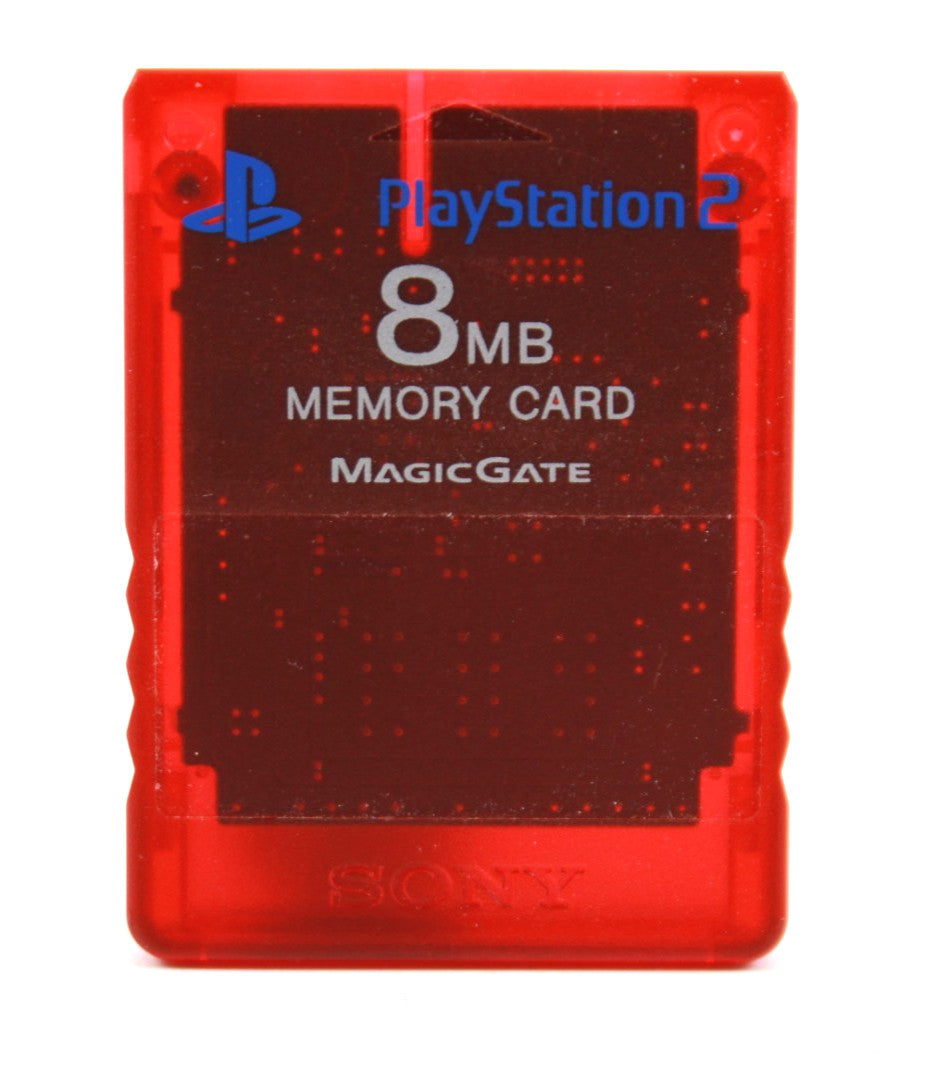 Genuine, Official Memory Card For Sony PS2 (Translucent Red, 8MB) WITH WARRANTY