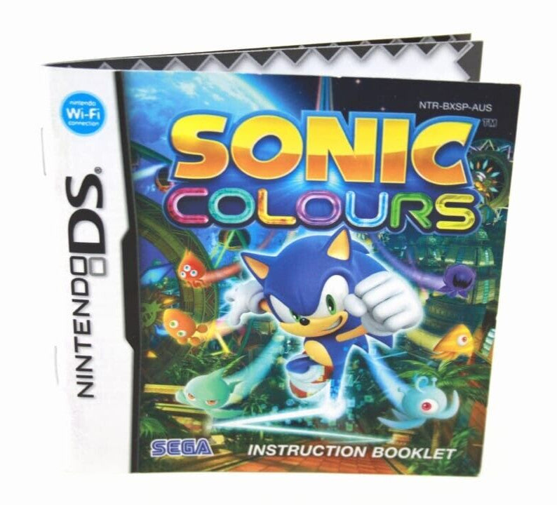 Sonic Colours - Nintendo DS **MANUAL ONLY**