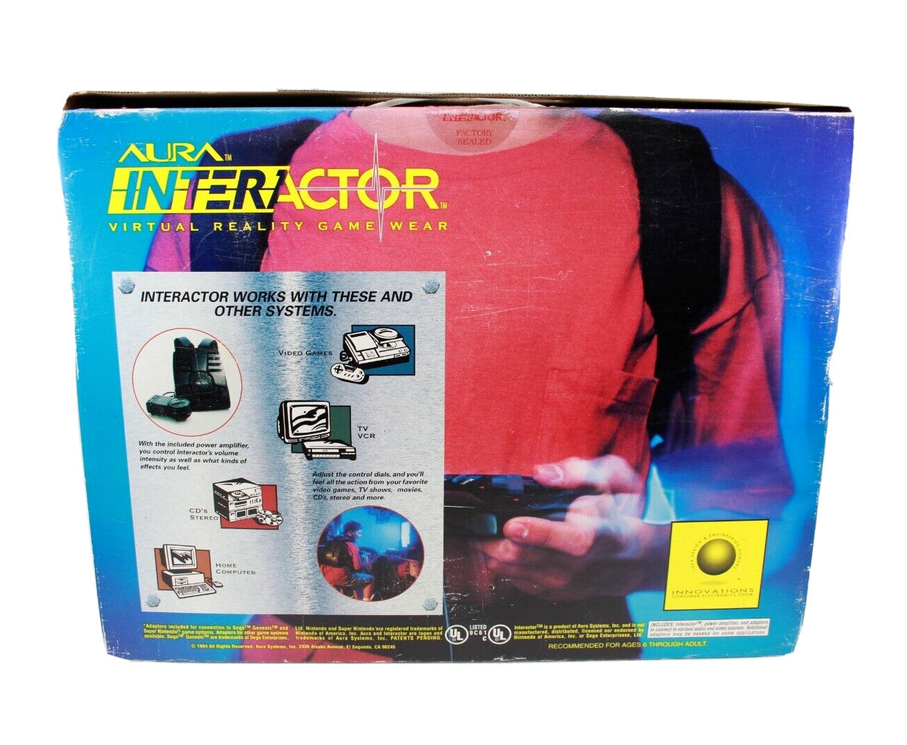 Aura Interactor Virtual Reality Game Wear For Nintendo & SEGA
