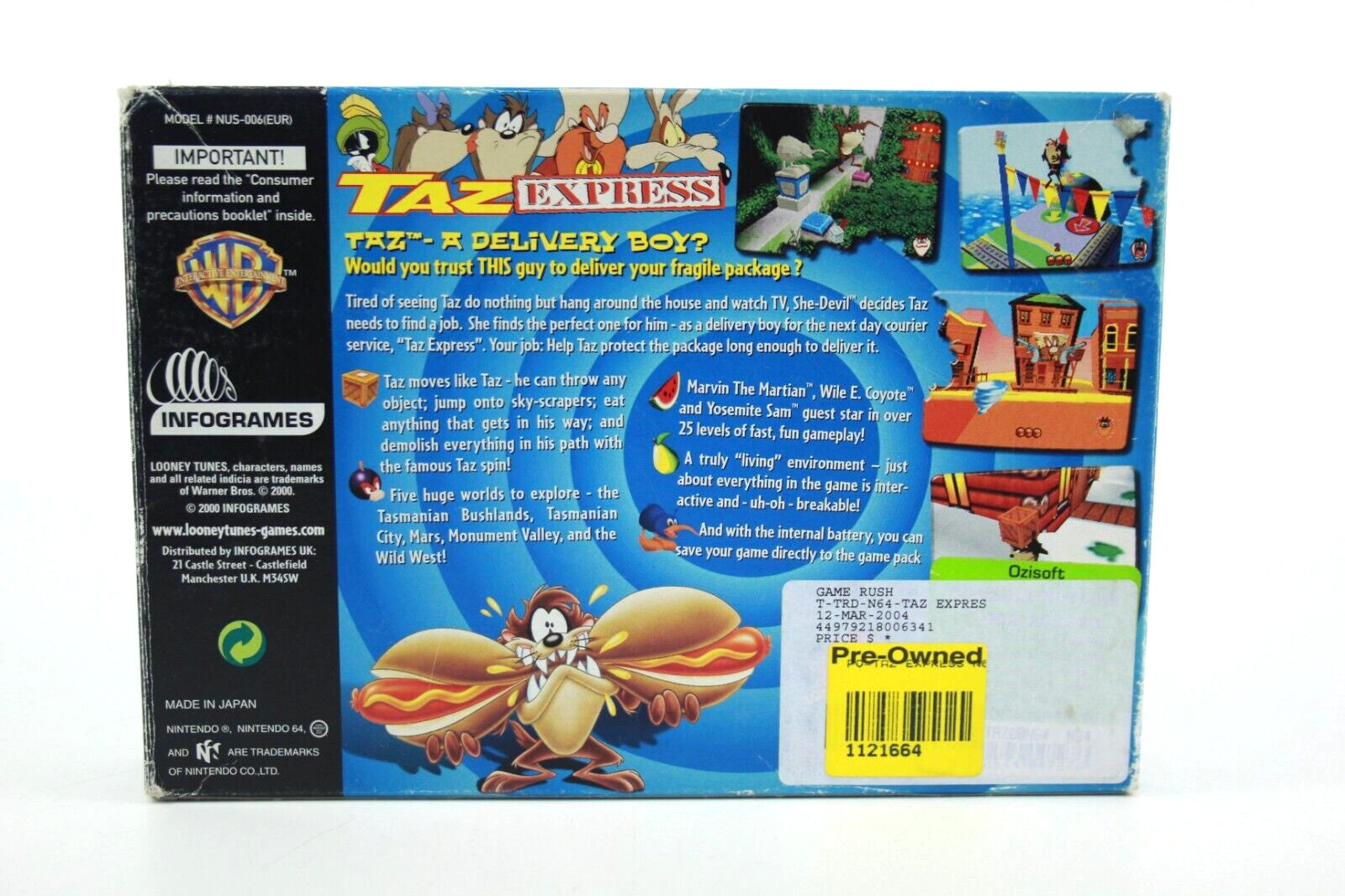Taz Express - Nintendo 64 (N64) - WITH WARRANTY