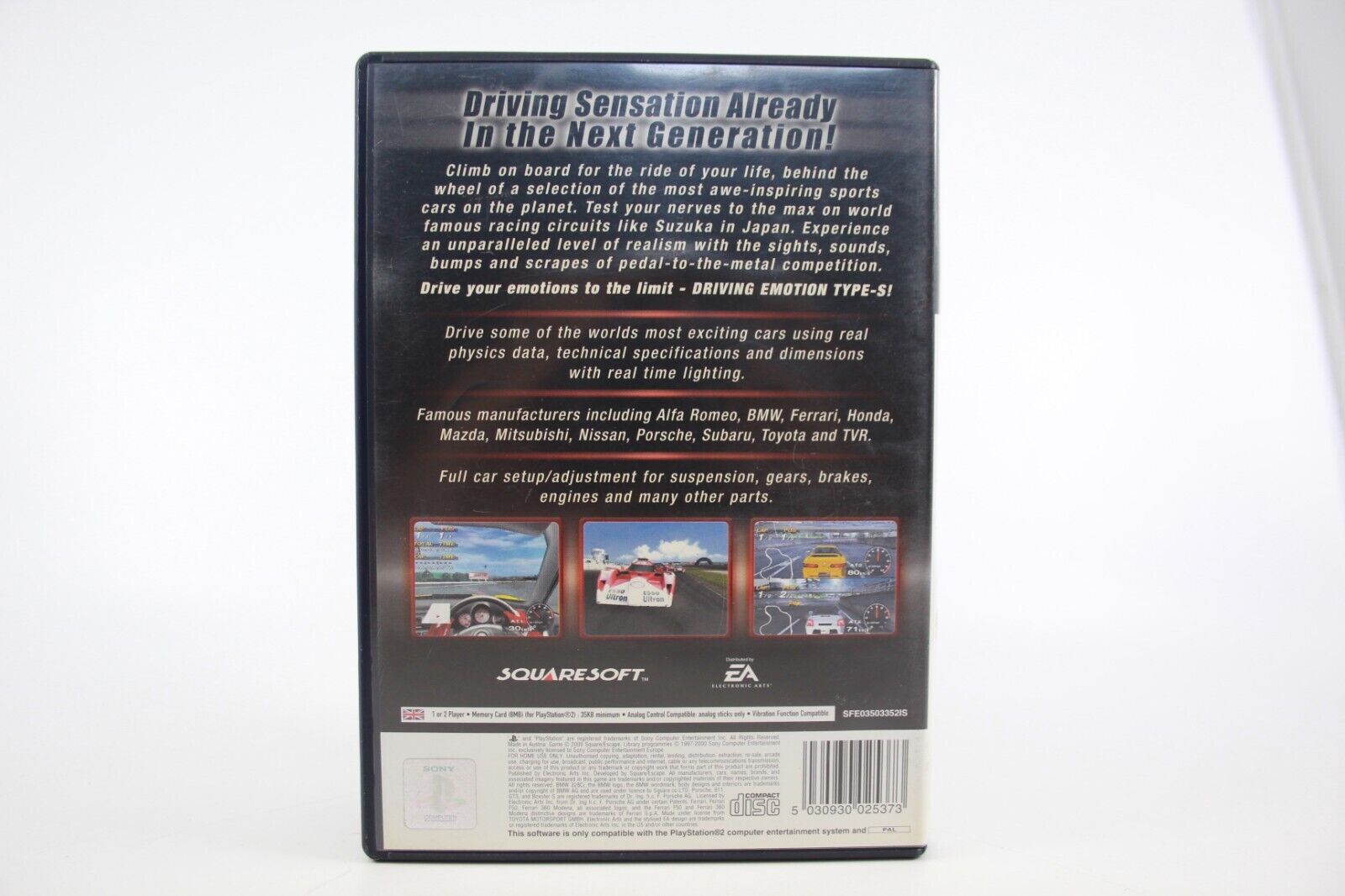 Driving Emotion Type-S (PS2) [PAL] - WITH WARRANTY