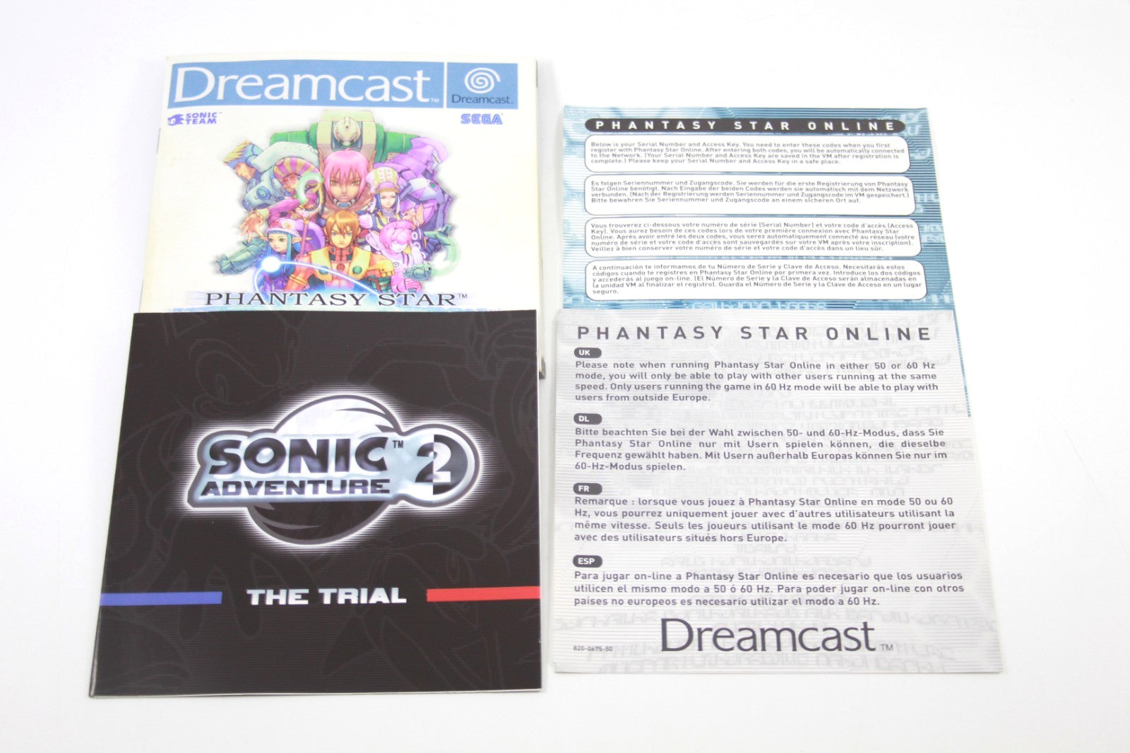 Phantasy Star Online + Sonic Adventure 2 The Trial - SEGA Dreamcast [PAL]