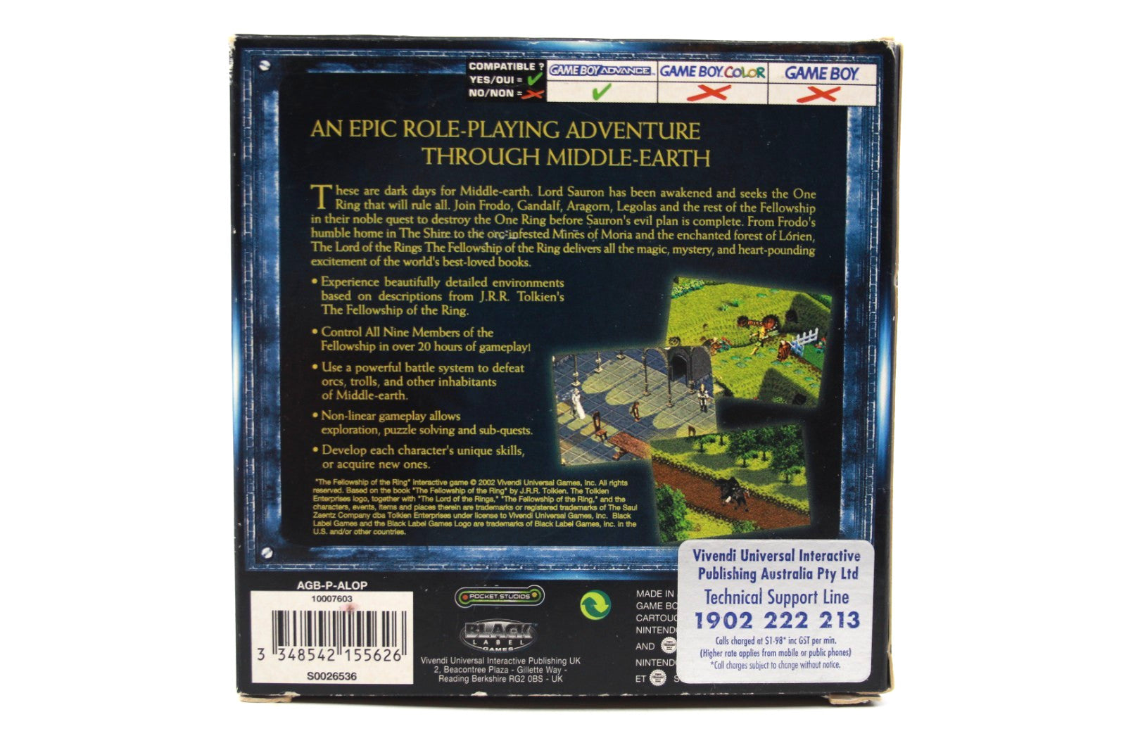 Lord of the Rings: Fellowship of the Rings Game - Nintendo Gameboy Advance [PAL]