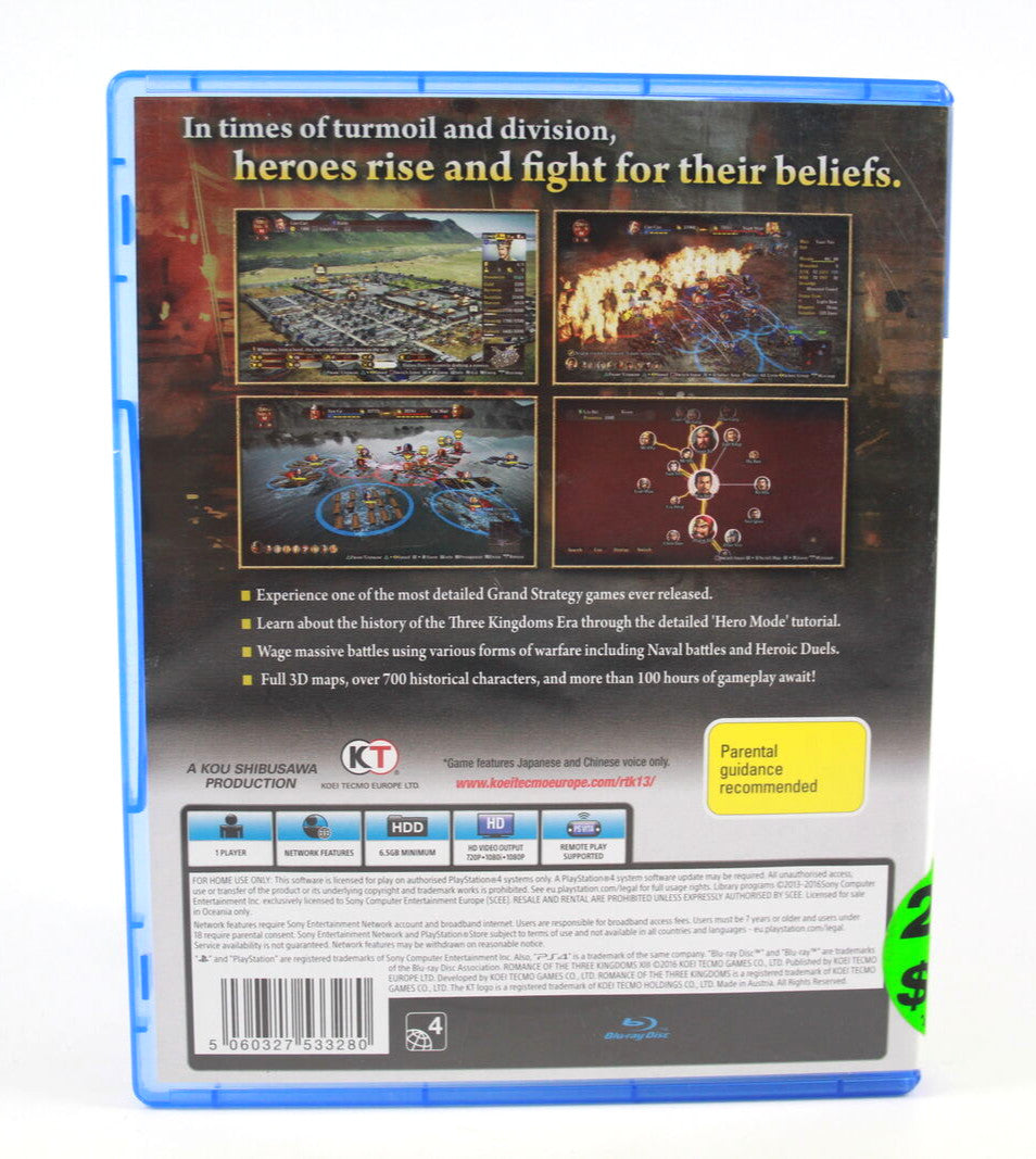 Romance of the Three Kingdoms XIII (PS4) [PAL] - WITH WARRANTY