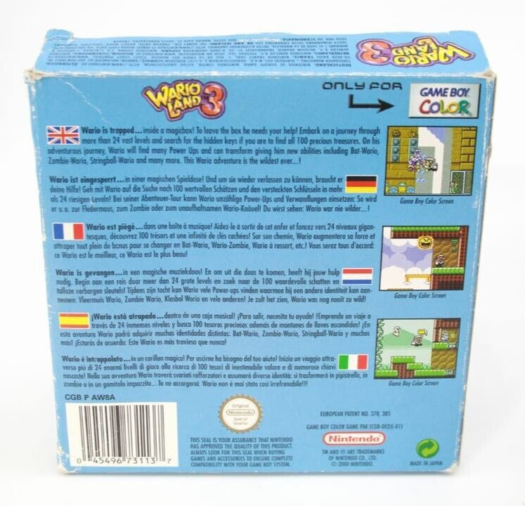 Wario Land 3 - Nintendo Game Boy Color (GBC) [PAL] WITH WARRANTY