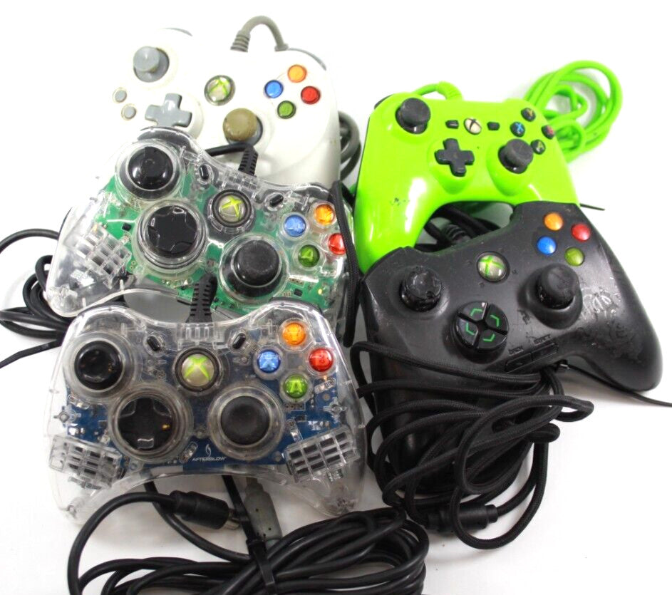 Xbox 360 5X 3RD PARTY CONTROLLERS - UNTESTED, SEE DESCRIPTION*