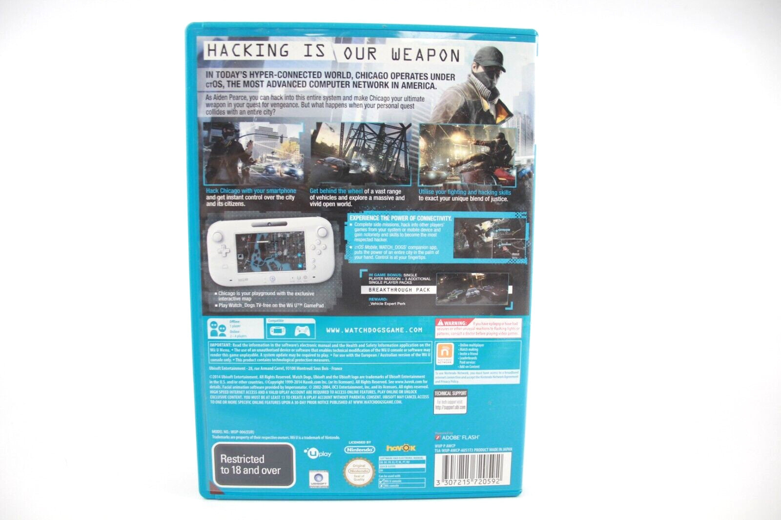 Watch Dogs ANZ Special Edition - Nintendo Wii U [PAL] - WITH WARRANTY