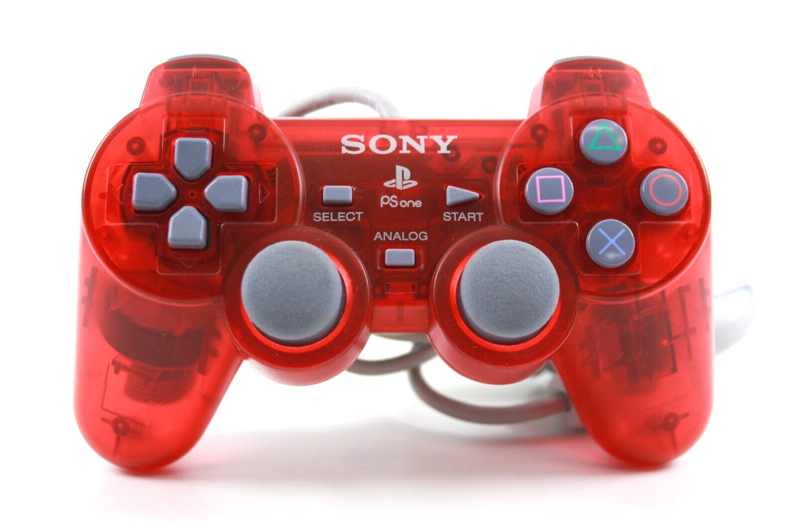 Genuine, Official Sony PlayStation Controller SCPH-110 [Transparent Red]