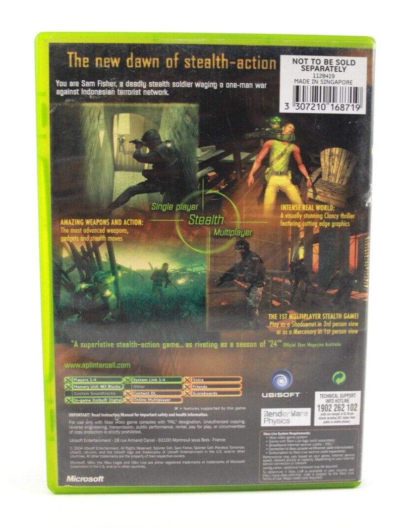 Tom Clancy's Splinter Cell Pandora Tomorrow - Xbox [PAL] - WITH WARRANTY