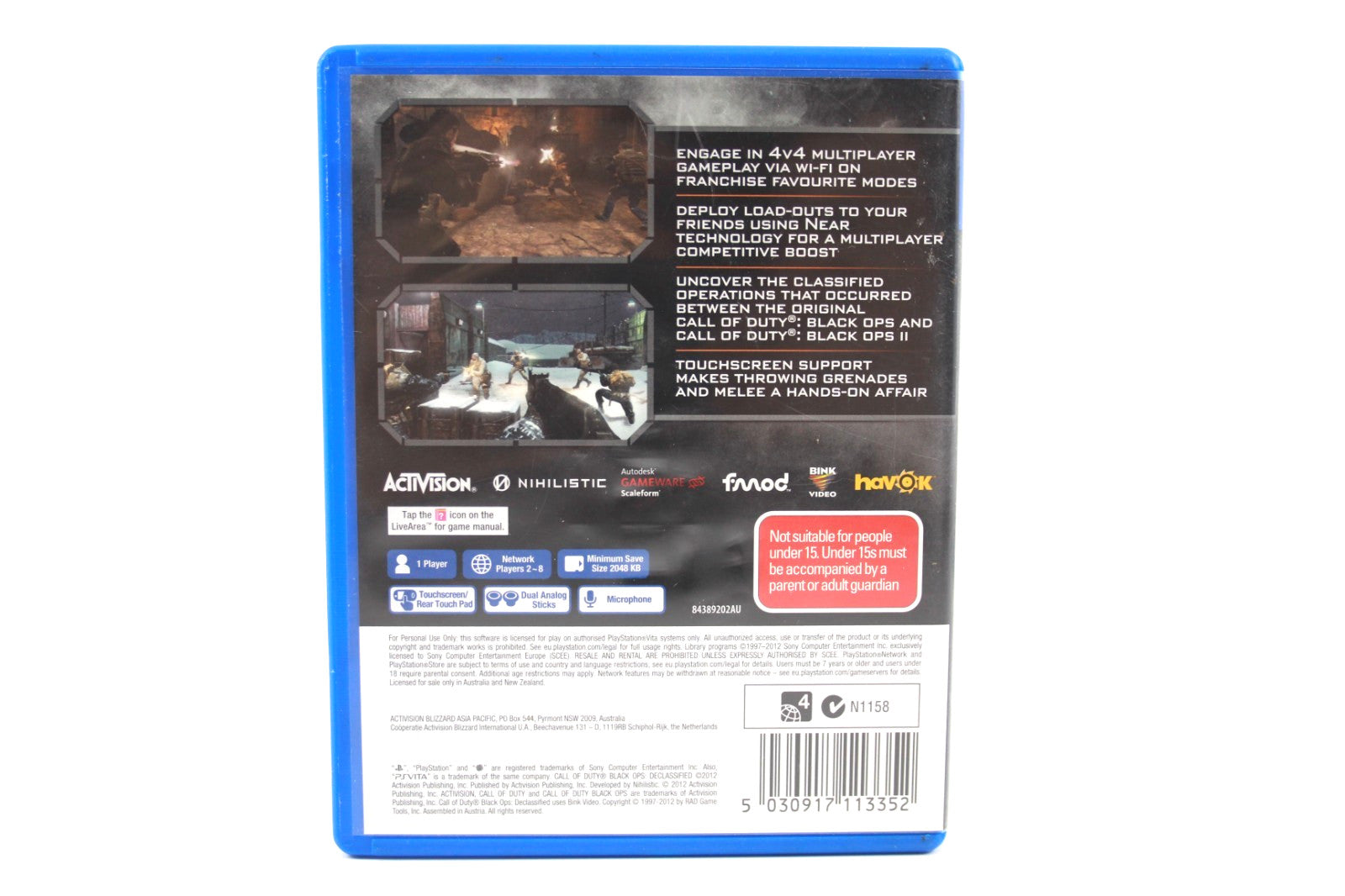 Call of Duty Black Ops: Declassified - PlayStation PS Vita [PAL] - WITH WARRANTY