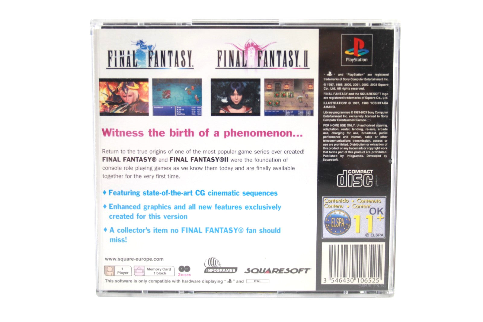 Final Fantasy Origins - PlayStation 1 (PS1) [PAL] - WITH WARRANTY