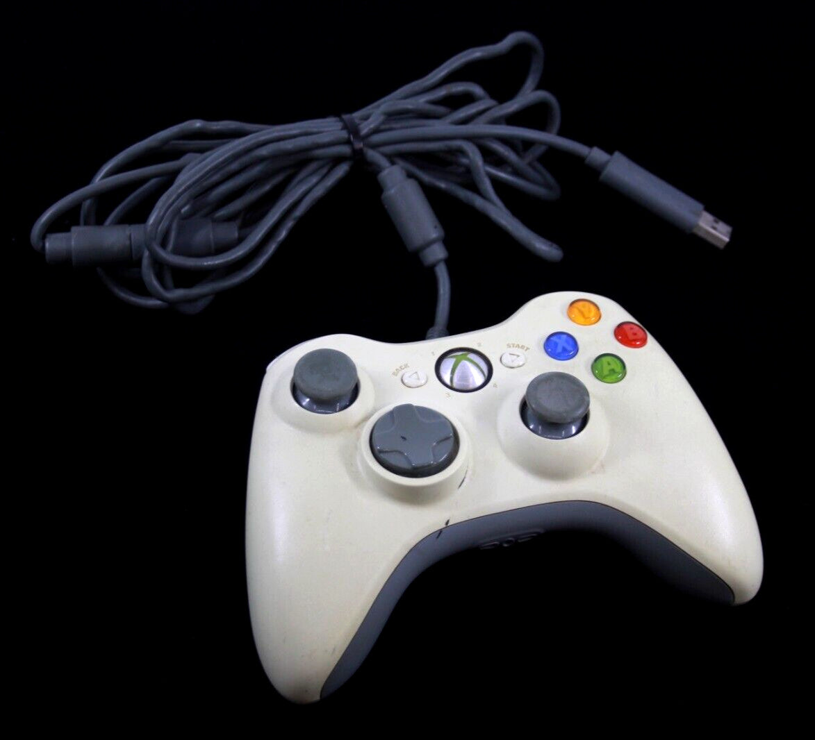 Genuine, Official Microsoft Xbox 360 USB Wired Controller [White] COSMETIC