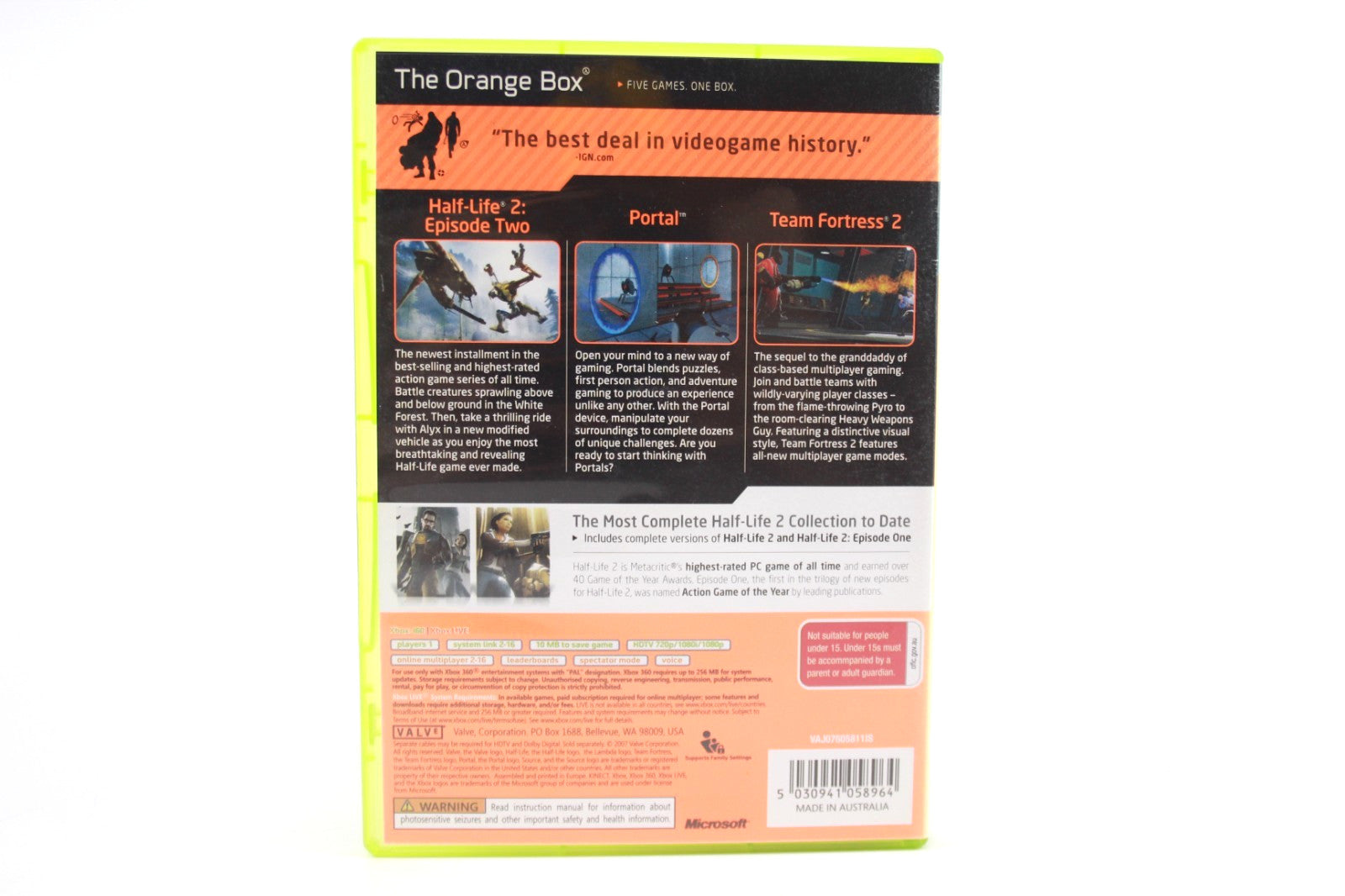 The Orange Box - Xbox 360 [PAL] - WITH WARRANTY