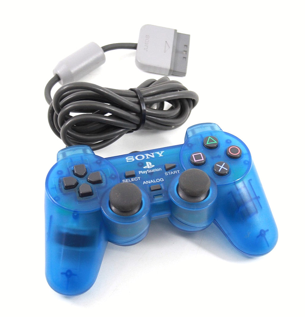 Genuine, Official Sony PlayStation Analog Controller (Blue) [SCPH-1200]