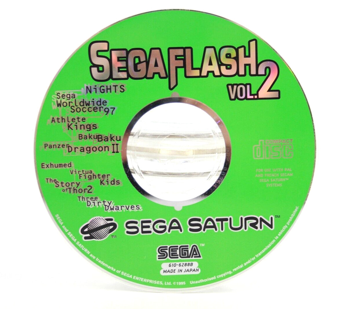 Sega Flash Vol.2 [DISC ONLY] - SEGA Saturn [PAL] - WITH WARRANTY