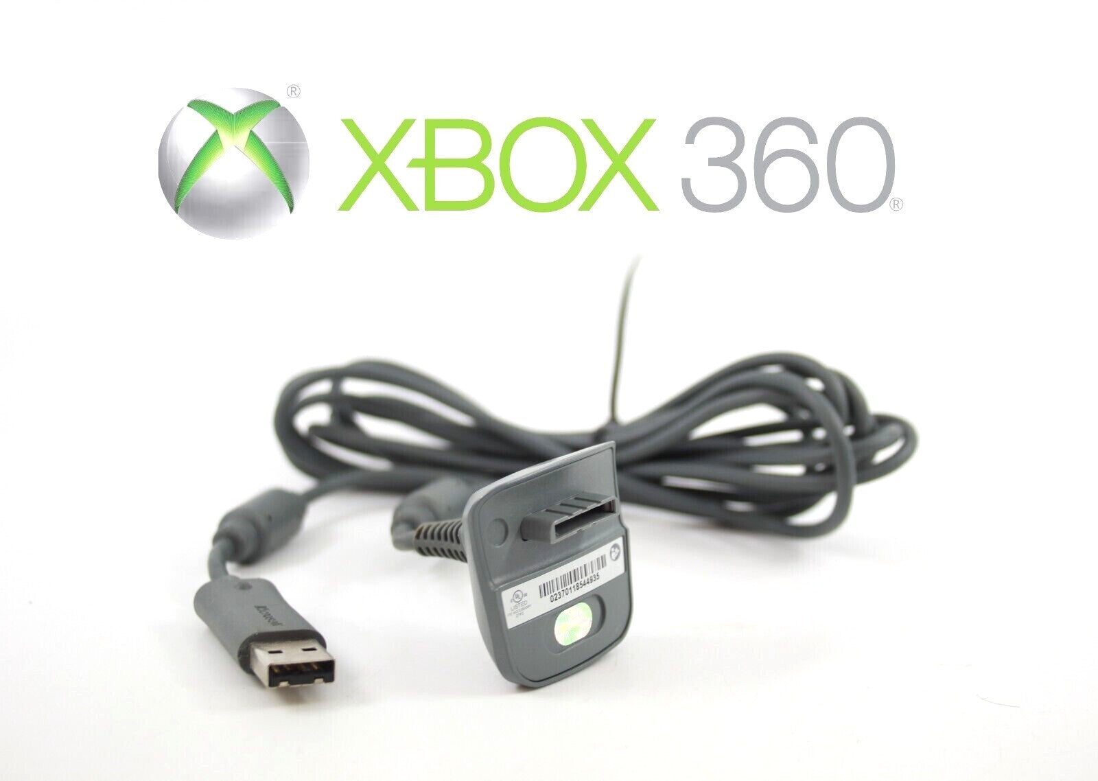 Genuine Official Microsoft Xbox 360 Controller Play + Charge Cable - Pick Colour