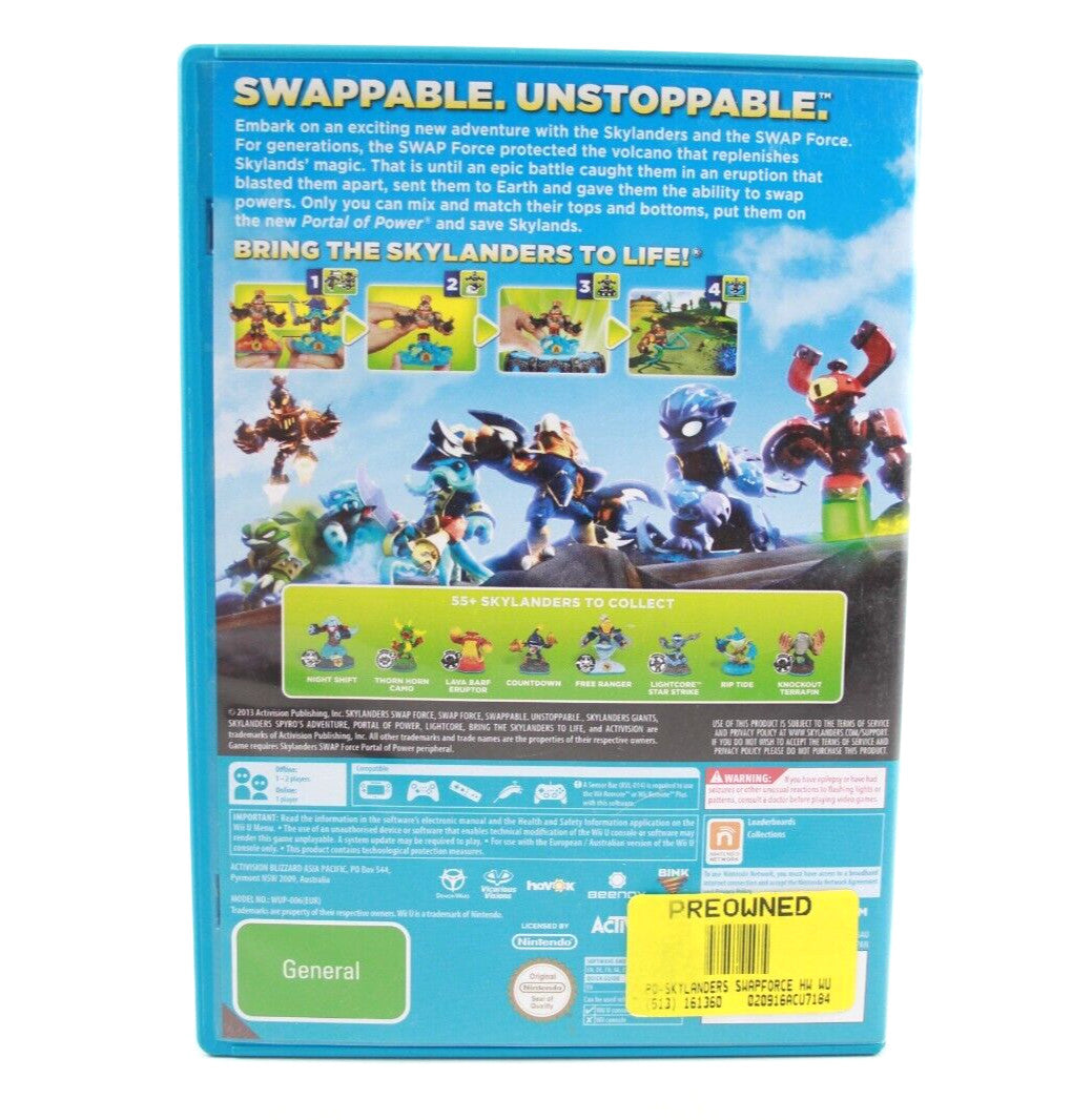 SkyLanders Swap Force - Nintendo Wii U [PAL] - WITH WARRANTY