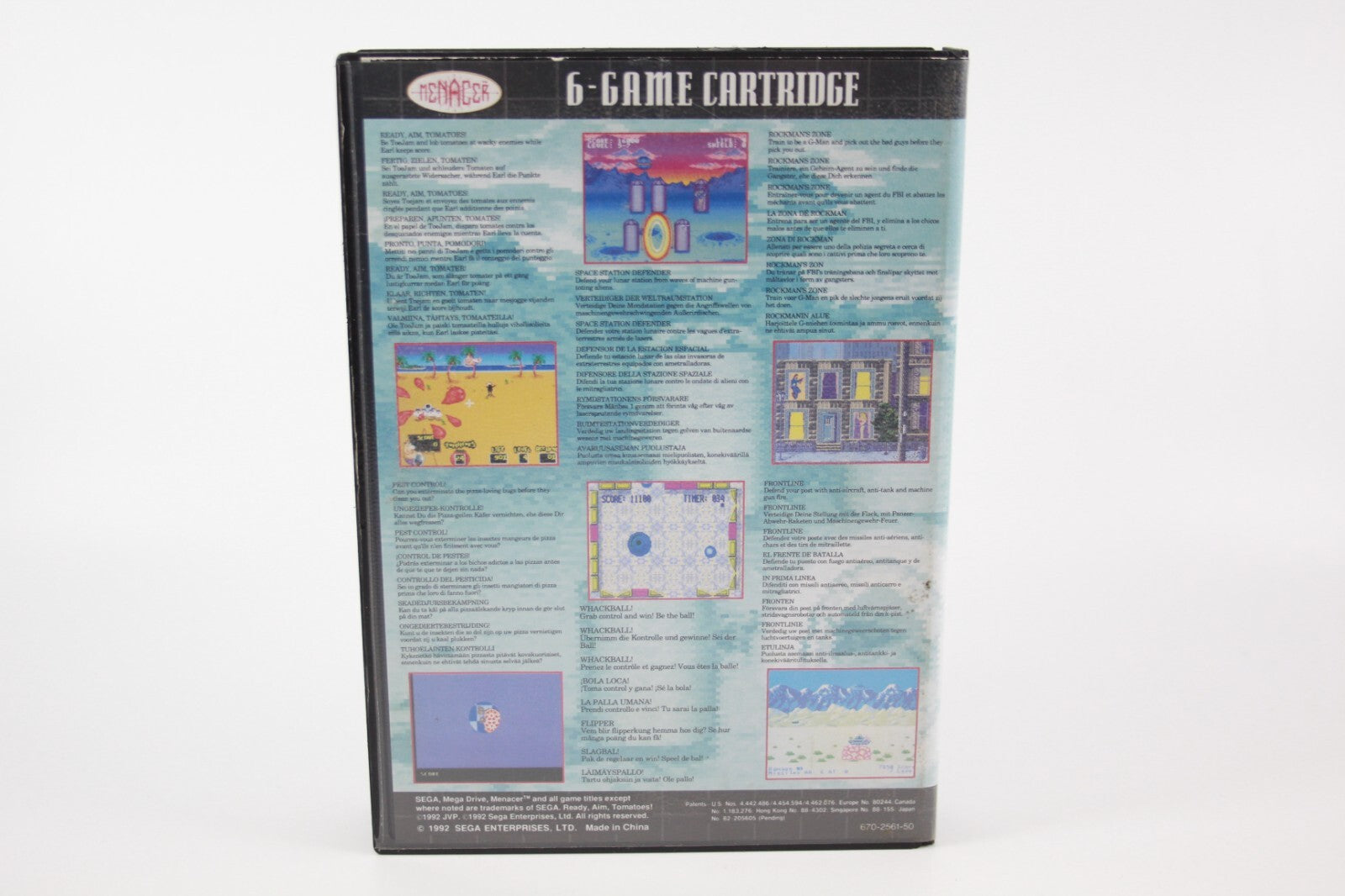 Menacer 6 Game Cartridge + Sensor - SEGA Mega Drive [PAL] - WITH WARRANTY