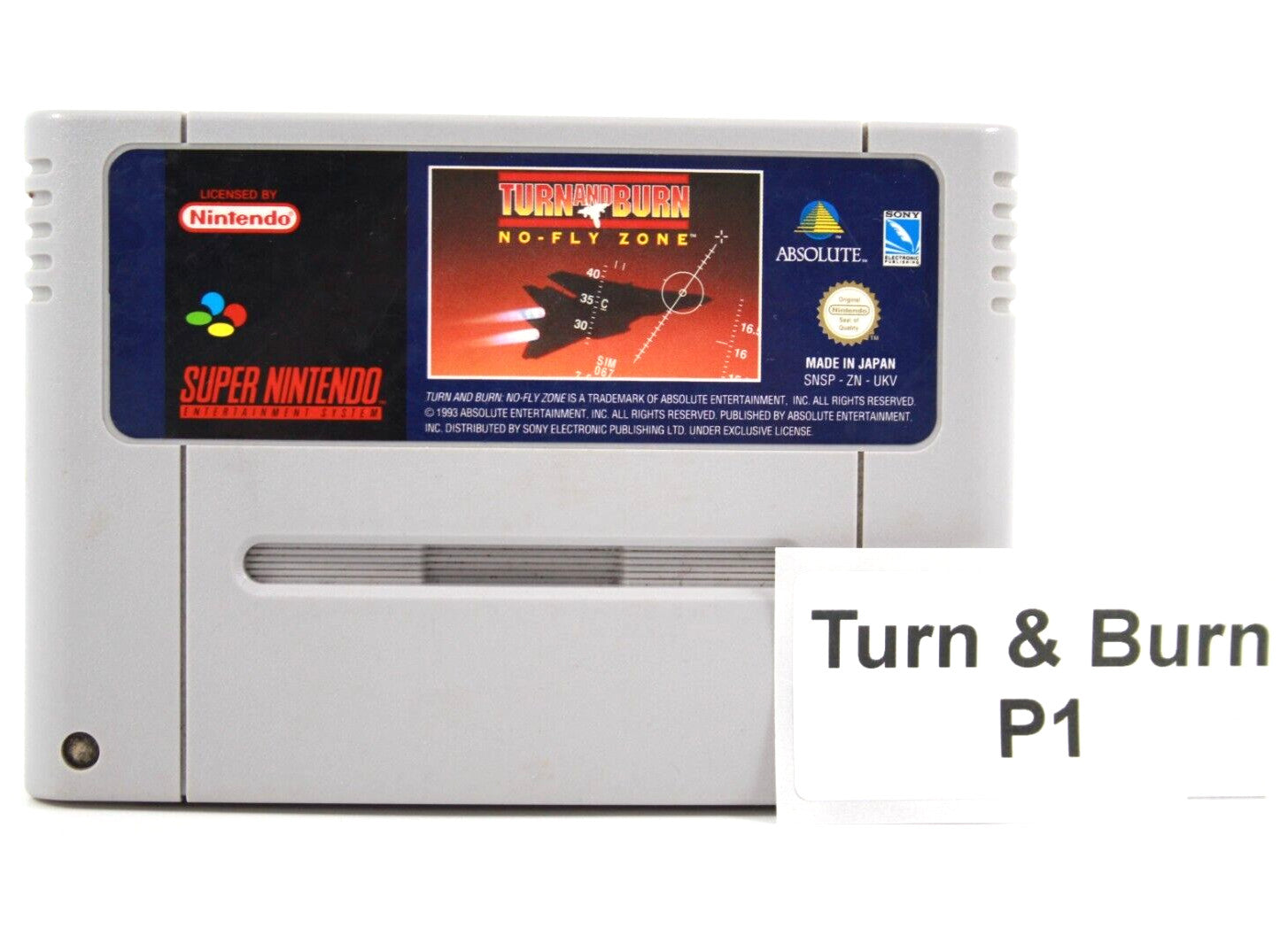 Turn and Burn: No-Fly Zone [CART ONLY] - Super Nintendo (SNES) [PAL] - WARRANTY