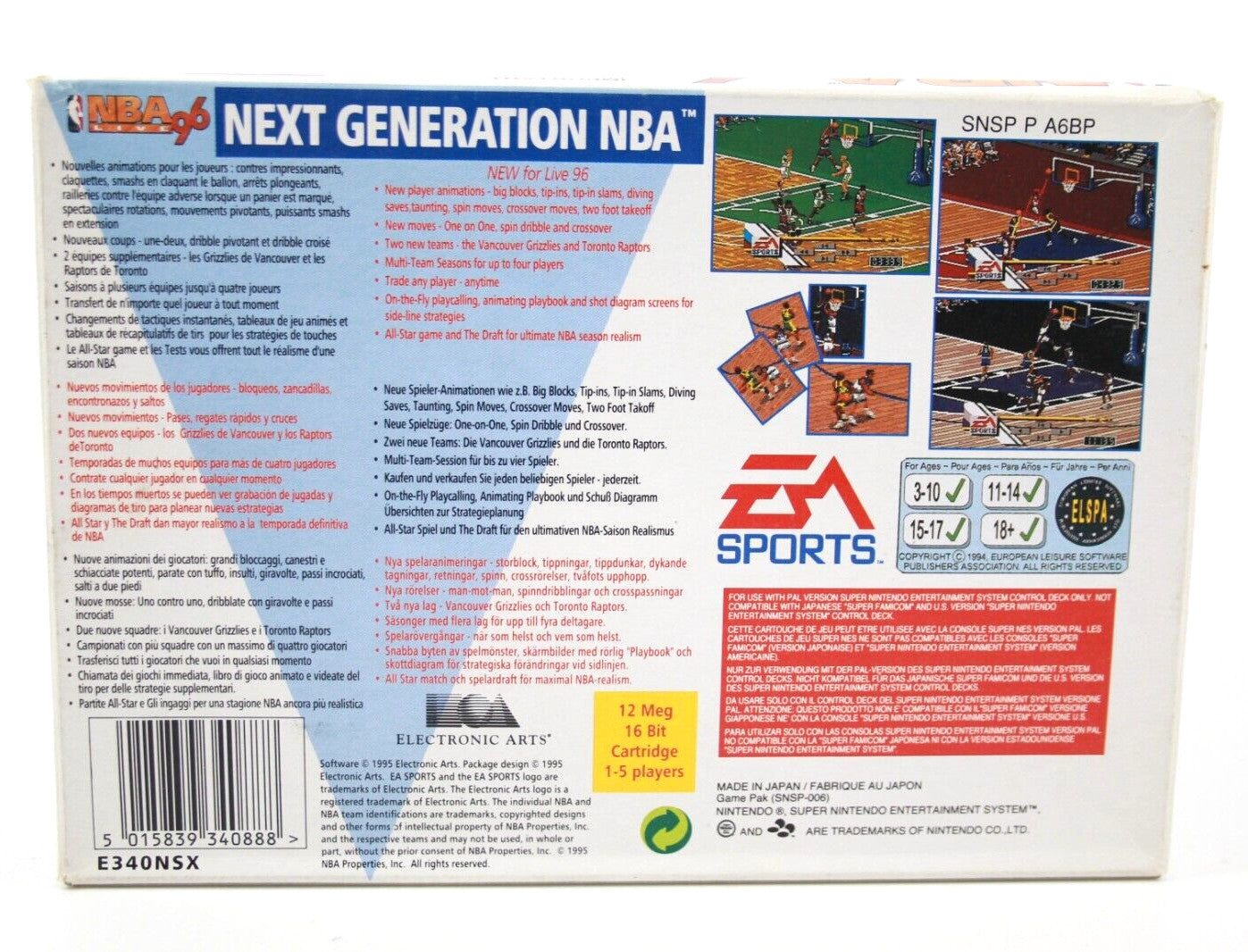 NBA Live 96 [BOX ONLY] - Super Nintendo (SNES) [PAL] - WITH WARRANTY