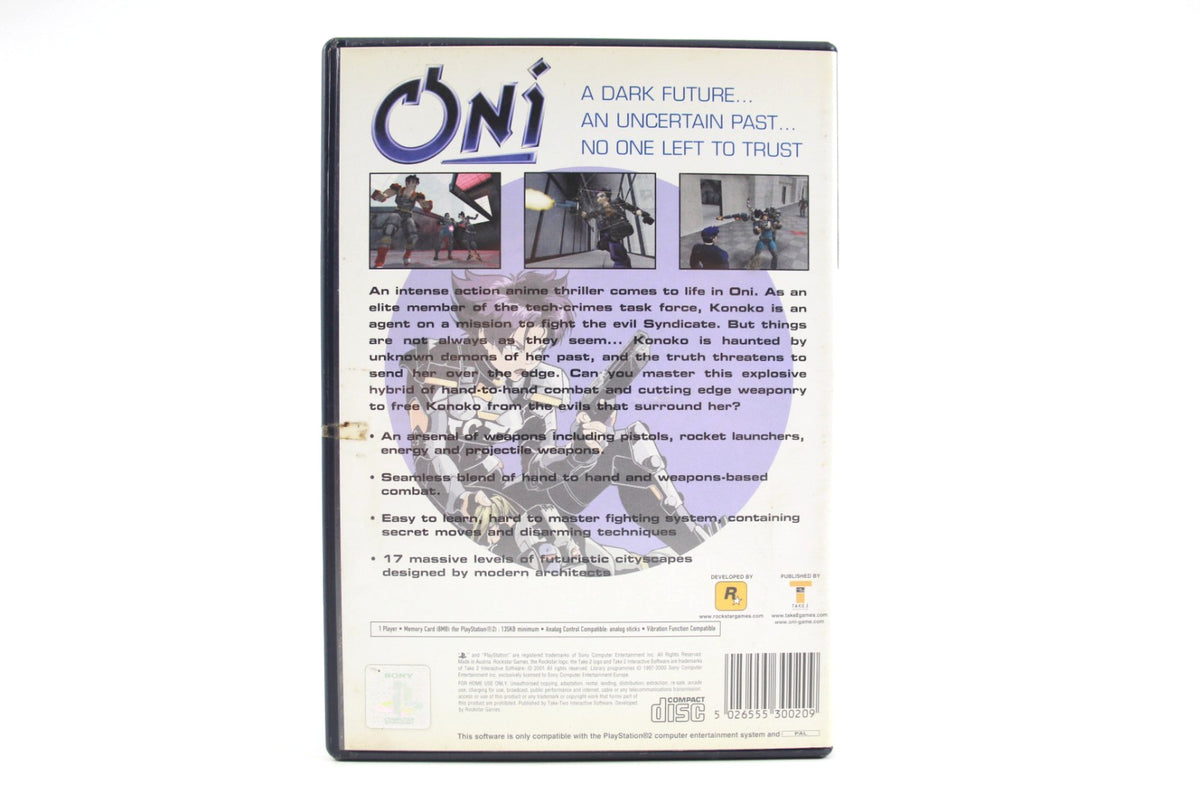 **MINT DISC** Oni (PS2) [PAL] - WITH WARRANTY [Black Label]
