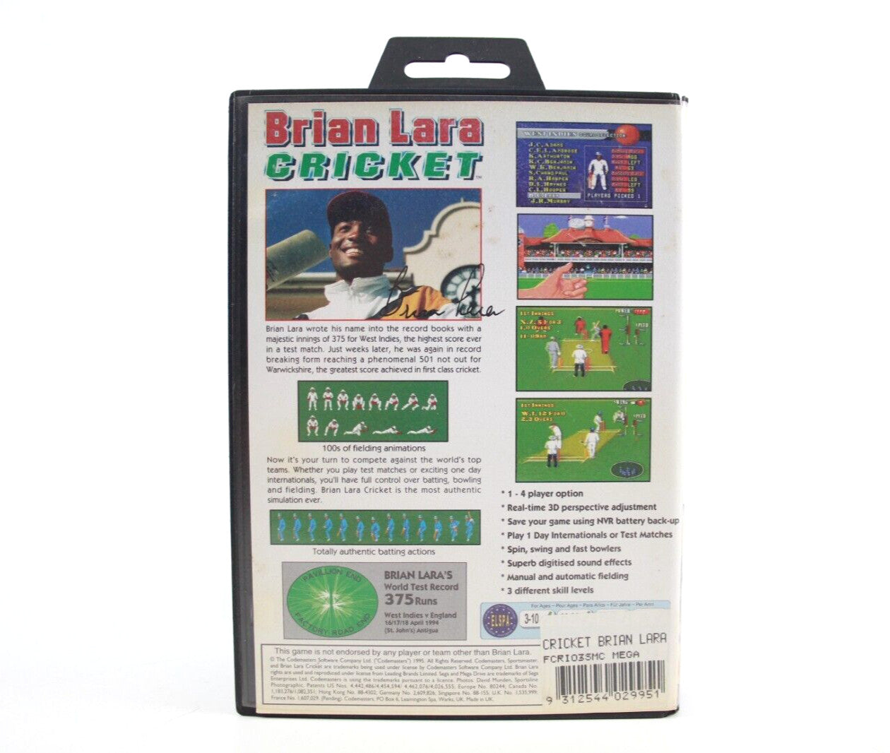 Brian Lara Cricket - SEGA Mega Drive [PAL] - WITH WARRANTY