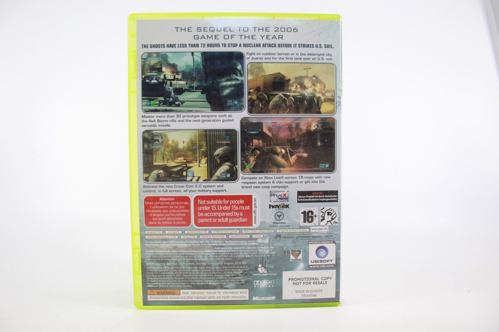 Tom Clancy's Ghost Recon 2 Advanced Warfighter - PROMO COPY (Xbox) [PAL]