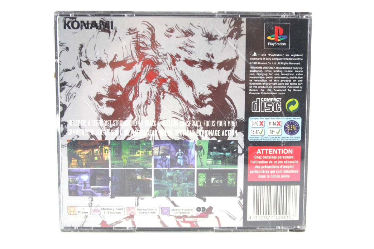 Metal Gear Solid - PlayStation 1 (PS1) [PAL] - WITH WARRANTY