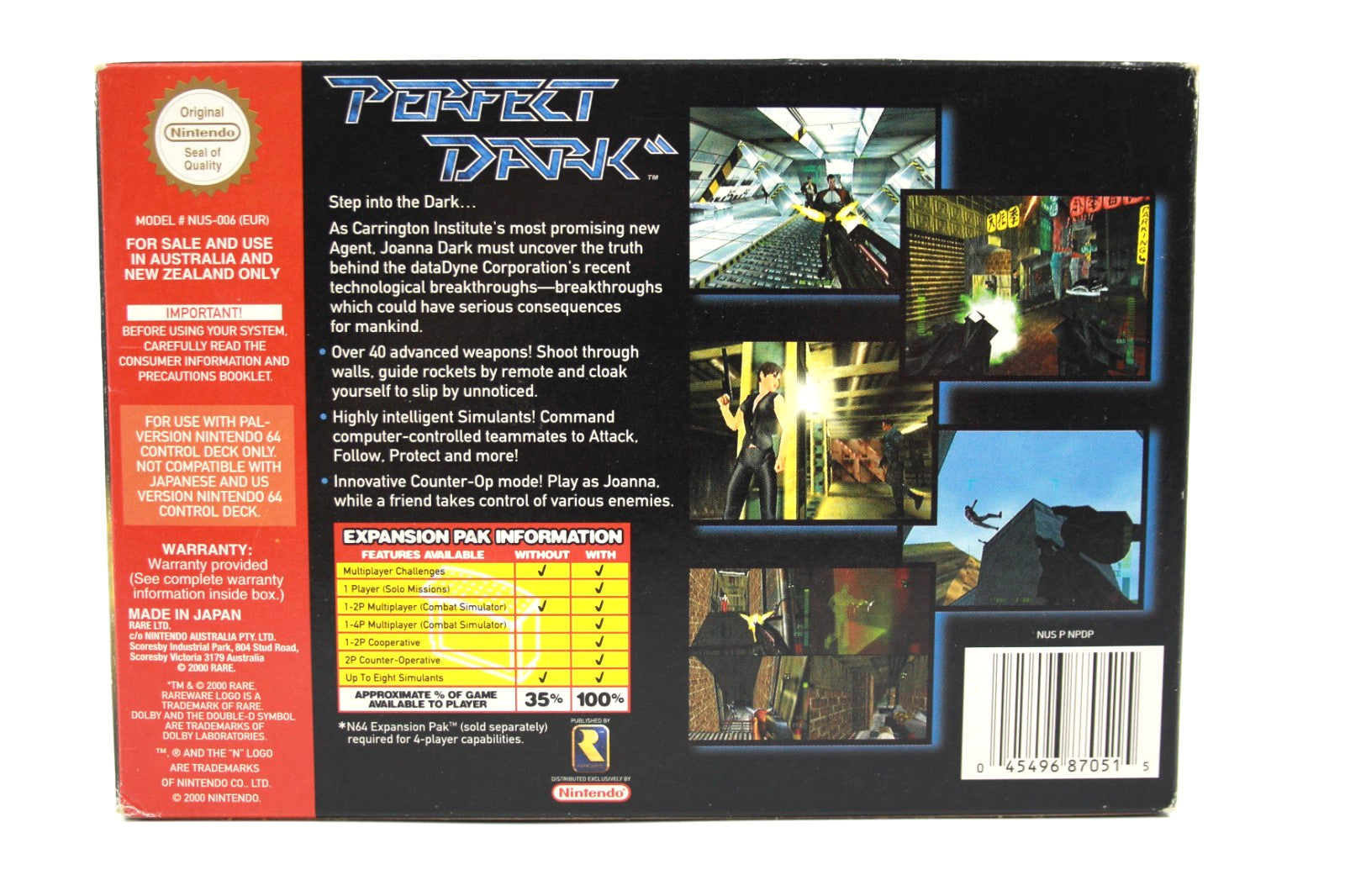 🔥 Perfect Dark - Nintendo 64 (N64) [PAL] *COMPLETE IN BOX* 🎮