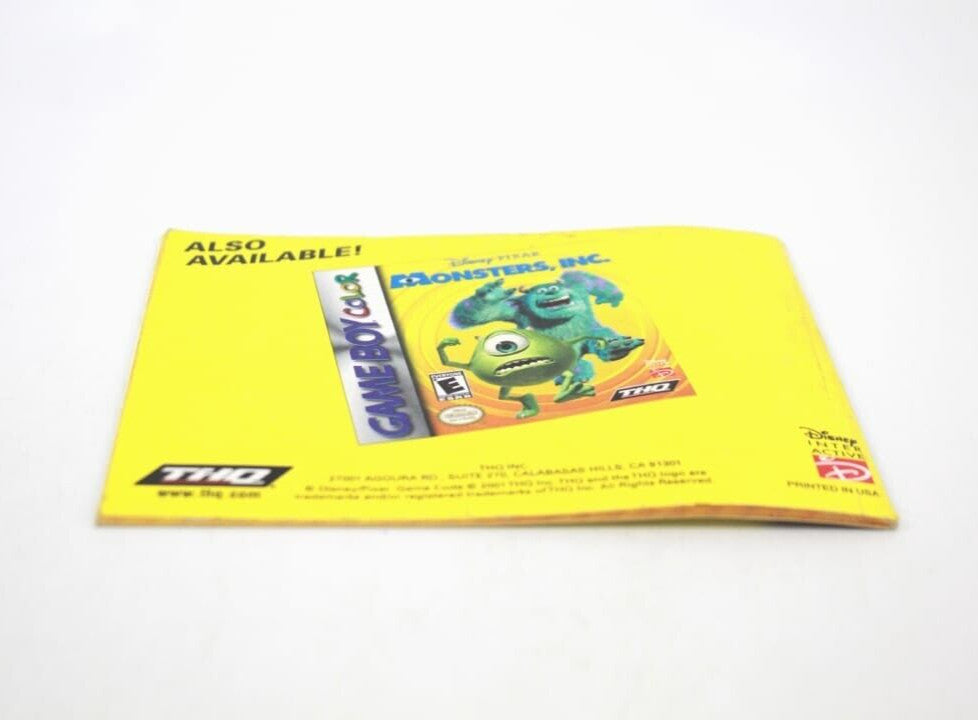 Disney/Pixar Monsters, Inc. (USA) Nintendo Game Boy Advance (GBA) *MANUAL ONLY*